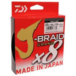 Daiwa J-Braid Grand 8X 150YDS Gray Light JBGD8U30-150GL