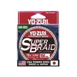 Yo-Zuri Super Braid 150 yard Spool Dark Green 10LB