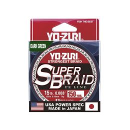 Yo-Zuri Super Braid 150 yard Spool Dark Green 15LB