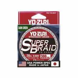 Yo Zuri Super Braid 300 yard Spool Dark Green 20LB