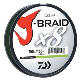 Daiwa J-Braid X8 Filler Spool 150M Chartreuse 10 lb. Test
