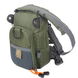 Fly Fishing Chest Bag Lightweight Waist Pack (Color: Green)